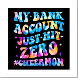 Cheerleader Mom My Bank Account Hit  Cheer Mom Posters and Art